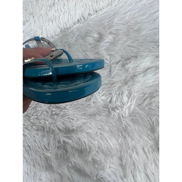 Cole Haan Womens Tali Mini Bow Studded Sandals Womens Size 10B Teal W10615 - Picture 7 of 9